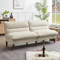 Convertible Futon Sofa Bed, 72" Futon Couch with Adjustable Back, Upholstered Sleeper Sofa Bed for Living Room, Apartment, Small Space, Beige