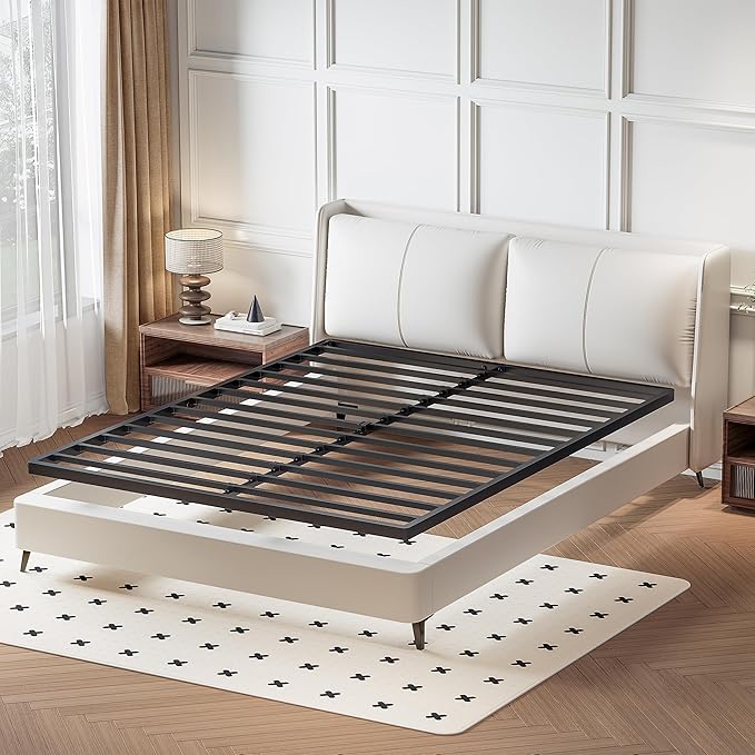 Superay 2 Inch Queen Box Spring Low Profile, Heavy Duty Metal Box Spring Bed Base, Bunkie Board Bed Slat Replacement, Mattress Foundation, Easy Assembly, Noise Free