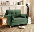 47" Small Sofa Couch for Bedroom, Soft Chenille loveseat Mini Couch with Throw Pillow and Removable Cushion Cover for Small Spaces, Living Room, Apartment, Dorm, Office(Green)