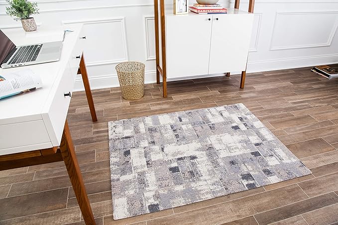 Anji Mountain Rug'd Office Chair Mat for Carpet & Hardwood Floor - Jacquard Woven Top, Anti-Slip Backing, Low Pile, Floor Protector Desk Chair Mat, Office Rugs for Rolling Chairs (36 x 48)