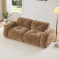 Modular Sectional Sofa with Free Combination,Boneless Floor Couch for Small Spaces, Living Room & Lounge,Velvet 2-Seater Sectional Couch with Comfortable Deep Seat,No Assembly Needed