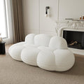 JACH Cloud Shaped Couches for Living Room, Modern Comfy Upholstered Sofa, Cloud Shaped Leisure Sofa, Upholstered Couch for Bedroom, Apartment, Small Space (White, No Assembly Required)