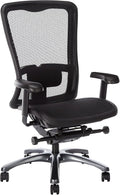 Office Star ProGrid High Back Breathable Back and Seat Manager's Office Chair with Adjustable Lumbar Support, Black