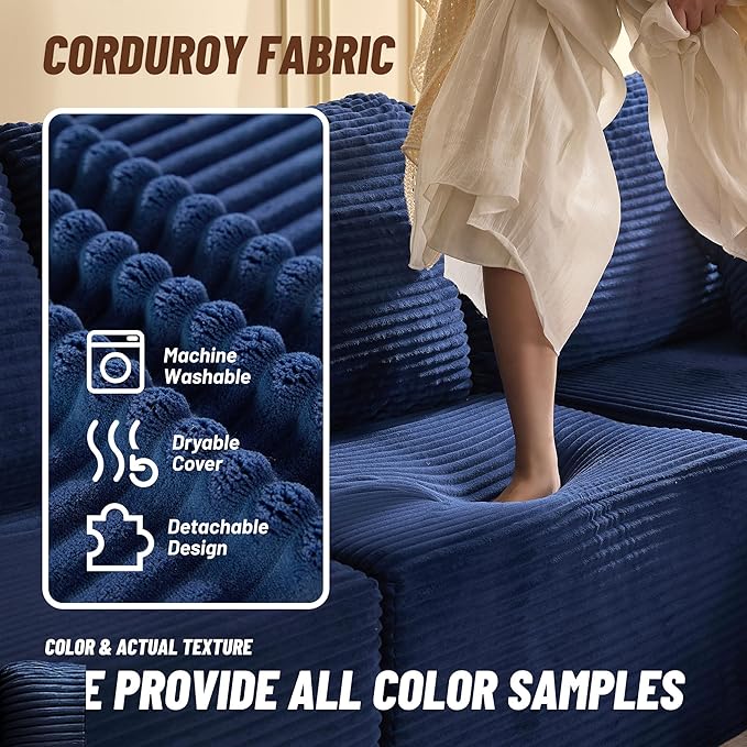 Afuson Cozy Single Seat, Comfortable Seating, No Assembly Required, Blue