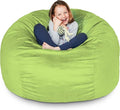 Lumaland Luxurious 3ft Medium Bean Bag Chair with Microsuede Cover - Soft, Foam Filling, Washable Bean Bag Sofa for Adults, Teenagers, Kids, Pets - Sack Chair for Living Room, Bedroom - Light Green