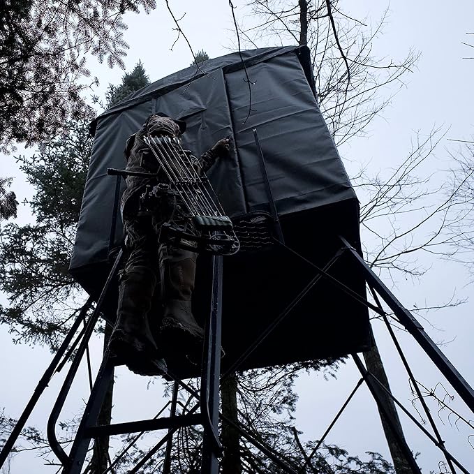 Rivers Edge Landmark 10’ 600 Tower, 10' Height, 72" x 72" Platform, Large Entry Platform, Unmatched Stability, 5-Point Anchoring System, LM623