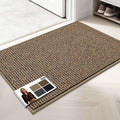 JSEI Dirt Trapper Door Mat 20"x32" Non-Slip Washable Entrance Mat, Dog Doormats, Absorbent & Fade-Resistant Floor Mats, Low Profile Welcome Mats for Entryway, Front Door, and Inside Entrance, Taupe