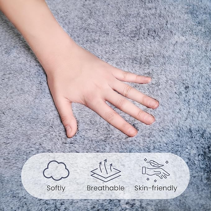 Bean Bag Chairs for Adults, Teens Youth Beanbag Reading Chair with Petal Arm Rest, Comfy Faux Fur Fluffy Bean Bag for Living Room, Bedroom, Dorm, Game - Grey, Large, Low Support