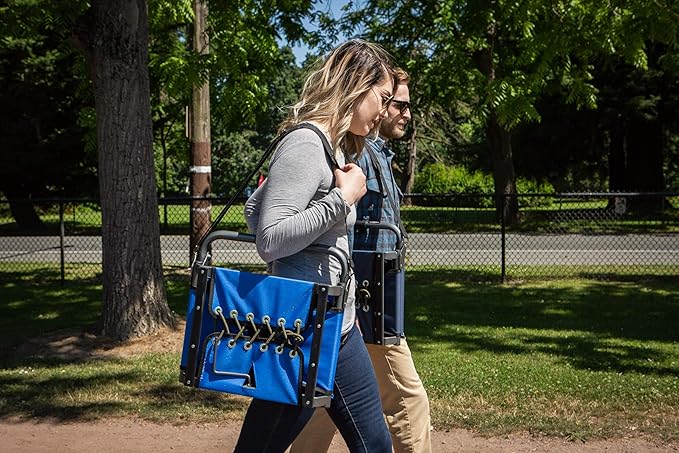 Cascade Mountain Tech Stadium Seat - Lightweight, Portable Folding Chair for Bleachers and Benches - Royal Blue, Regular - 17"