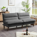 Convertible Futon Sofa Bed, 72" Futon Couch with Adjustable Back, Upholstered Sleeper Sofa Bed for Living Room, Apartment, Small Space, Dark Grey