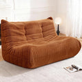 Bean Bag Loveseat Chair Big Sofa Beanbag Chair for Adults Fireside Chair Bean Bag Lounger with Memory Foam Filled for Home,Apartment or Gaming Venue（Brown Teddy）