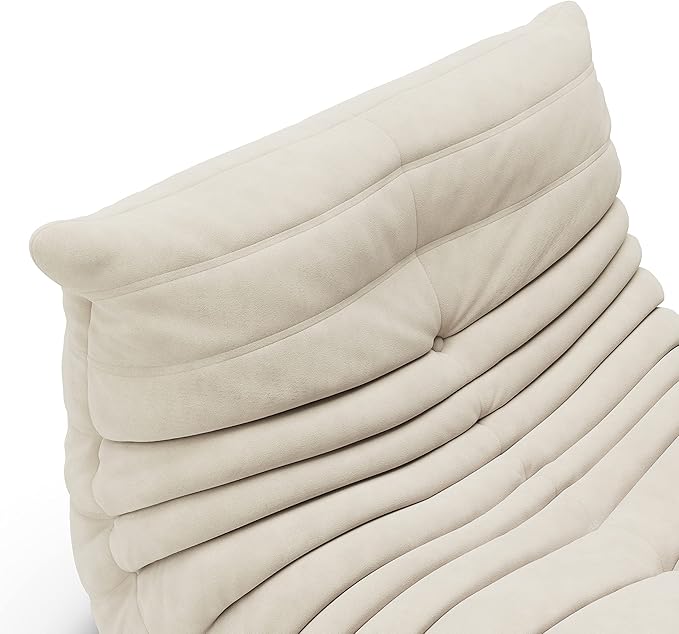 cebihy High-end Uncompressed Fireside Togo Chair, Bean Bag Chair, Foam Floor Sofa, Soft Lazy Lounge Sofa Couch, Armless Suede Fabric Cover Beanbag Accent Chairs for Living Room Bedroom Dorm Office