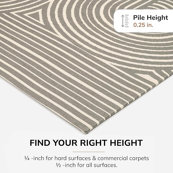 Anji Mountain Rug'd Office Chair Mat for Carpet & Hardwood Floor - Jacquard Woven Top, Anti-Slip Backing, Low Pile, Floor Protector Desk Chair Mat, Office Rugs for Rolling Chairs (36 x 48)
