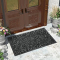 Yimobra Large Door Mat Outside Entrance 47x32, Waterproof Sturdy Outdoor Mats for Front Door, Heavy Duty Non-Slip Doormat for Garage Patio Entryway Indoor, Easy Clean, Black