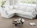 Lopzeho 111” Oversized Modular Sectional Sofa, Comfy Down Fill Cloud Couch, L Shaped 4 Seater Couches with Washable Cover, Convertible Sectional Couches for Living Room, Cream White