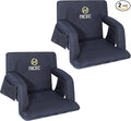 Nice C Stadium Seats, Floor Chair, Bleacher Chairs, 5 Reclining Positions Waterproof Cushion, Ultralight, Foldable, Extra Thick Padding, with Shoulder Straps & Net Pockets, Power Bank Not Included