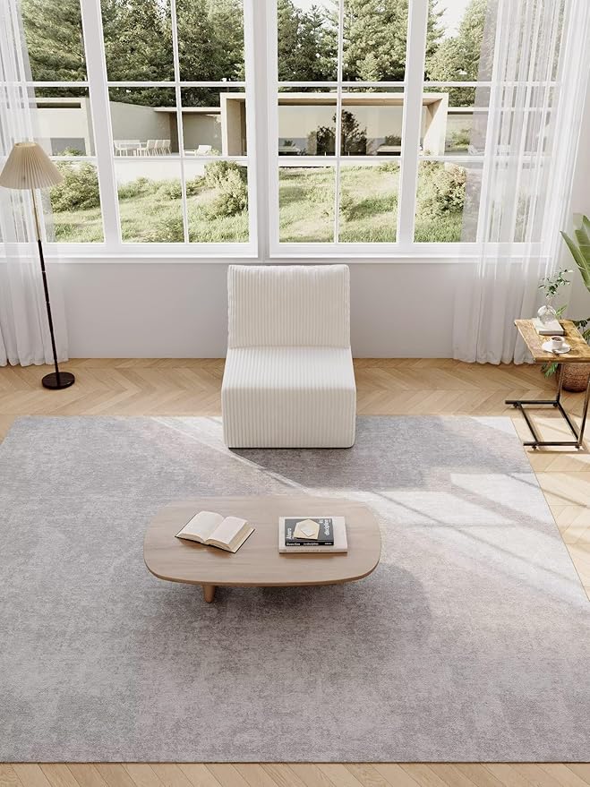 Boneless Cloud Sectional Couch for Living Room, Compressed Modular L-Shaped Sofa with Deep Seat, Frameless Corduroy Couch in Boxes, No Assembly Required, Beige Middle