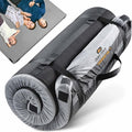GAIALOOP 3 Inch Memory Foam Camping Mattress, Dual Layer Thick Sleeping Camp Pad for Car Tent Cot, Roll-Up Portable Glamping Floor Bed for Guests Sleepover