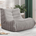 Bean Bag Chair Big Sofa Beanbag Chair for Adults Fireside Chair Bean Bag Lounger with Memory Foam Filled for Home,Apartment or Gaming Venue(Lightgrey Teddy)