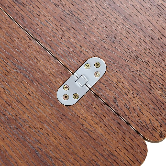 27.6" Modern Multi-Function Coffee Table with Foldable Top & Casters,Side Table with Multi-Tier Storage,White & Walnut