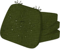 17'' x 16'' x 2.5"Thick Chair Cushions for Dining Chairs, 4 Pack WaterProof Easy Clean Kitchen Chair Pads with Ties and Non-Slip Backing - 30D High Elastic Foam Soft Kitchen Chair Cushions