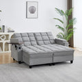 70.9" Chaise Lounge Chair Indoor, Oversized Boucle Upholstered Sofa Bed, Adjustable Backrest Deep Seat Reading Chair, Sofas Couches for Living Room with Storage, Cup Holders and 360° Swivel Side Table