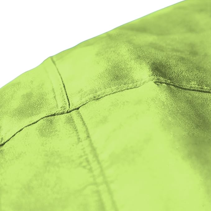 Lumaland Luxurious Giant 6ft Bean Bag Chair with Microsuede Cover - Ultra Soft, Foam Filling, Washable XL Bean Bag Sofa for Kids, Teenagers, Adults - Sack Chair for Dorm, Family Room - Light Green