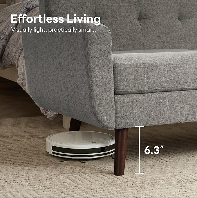 Tbfit Loveseat Sofa, 65" W Mid Century Modern Love Seat Couches for Living Room, Button Tufted Upholstered Small Couch for Bedroom, Solid and Easy to Install Love Seats Furniture, Grey