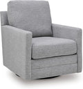 Signature Design by Ashley Freybourne Next-Gen Nuvella Casual Stain Resistant Swivel Accent Chair with Reversible Cushions, Light Gray