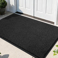 Yimobra Doormat Outdoor Indoor Entrance 47 x 32, All-Season All-Weather Front Door Mat, 100% Waterproof Welcome Matt for Floor Garage Outside Entry, Stain and Fade Resistant,Black