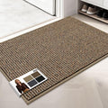 JSEI Dirt Trapper Door Mat 24"x36" Non-Slip Washable Entrance Mat, Dog Doormats, Absorbent & Fade-Resistant Floor Mats, Low Profile Welcome Mats for Entryway, Front Door, and Inside Entrance, Taupe