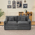 RENDGO 76" Modular Sectional Sofa, Chenille Cloud Couch for Living Room & Apartment, Deep Seat Comfort, Flexible Loveseat Combination Sofa for Home & Office,Grey