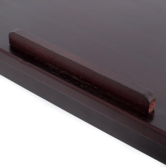 Sofia + Sam Multi Tasking Laptop Bed Tray | Supports Laptops Up to 18 Inches | Walnut (Left Handed Tray)