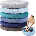 Jerify Floor Pillow Cushions 22 x 22 Inch Round Square Large Meditation Floor Pillow for Classroom Adult Meditation Picnic Party Cushion for Seating Gift Christmas(Round,Dark Colors,6 Pcs)