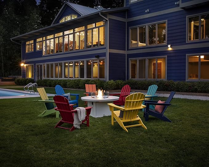 Polywood Vineyard Adirondack Chair, Lime Green