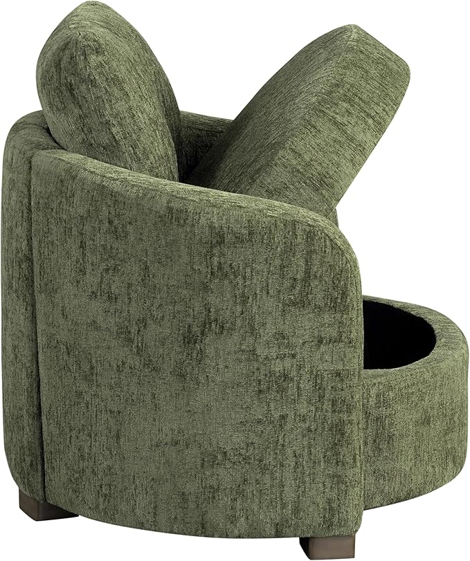 Studio Living® Manchester 44.1" Storage Chair, Modern Farmhouse, Pocket Coil Comfort, USB A & C Power, Easy Assembly, Chenille Fabric, Olive