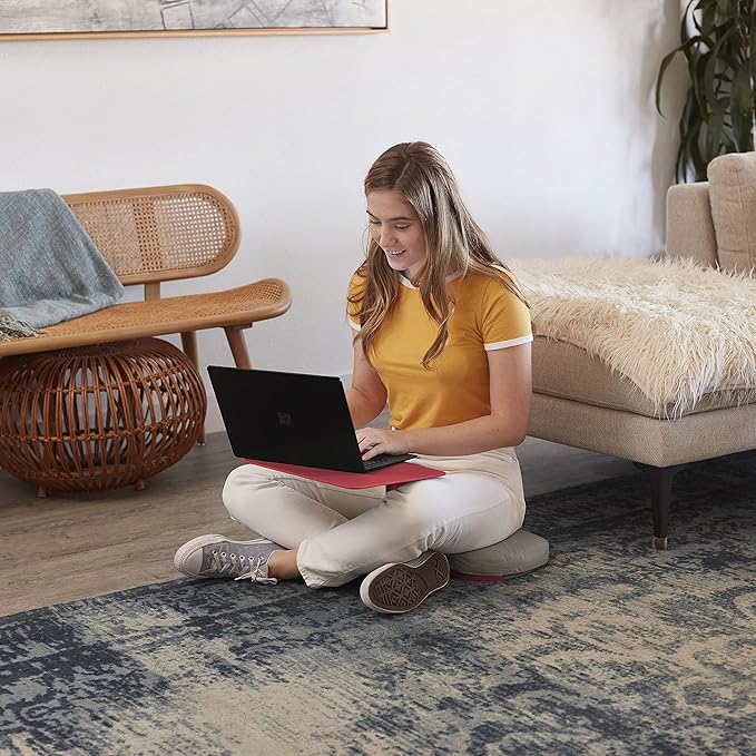 ECR4Kids The Surf Portable Lap Desk, Flexible Seating, Red, 10-Pack