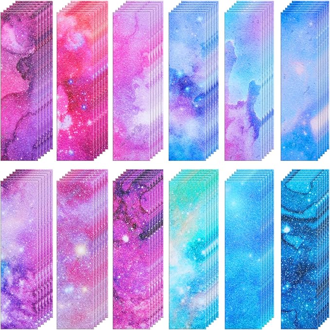 Gersoniel 72 Pcs Anxiety Sensory Stickers Strips Adhesive Textured Mental Health Calm Stickers Mindfulness Fidget Decals Stress Anxiety Relief Items for Therapy Office Desk Counselor(Ink Starry Sky)