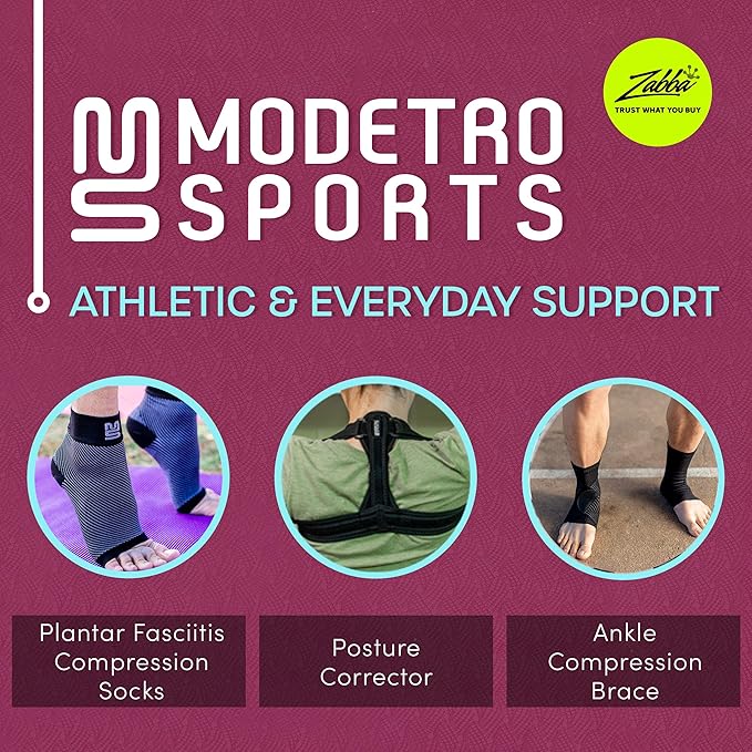 Modetro Sports Calf Compression Sleeves - Leg Sleeves for Men and Women - Shin Splint Relief Support Brace Running Flights