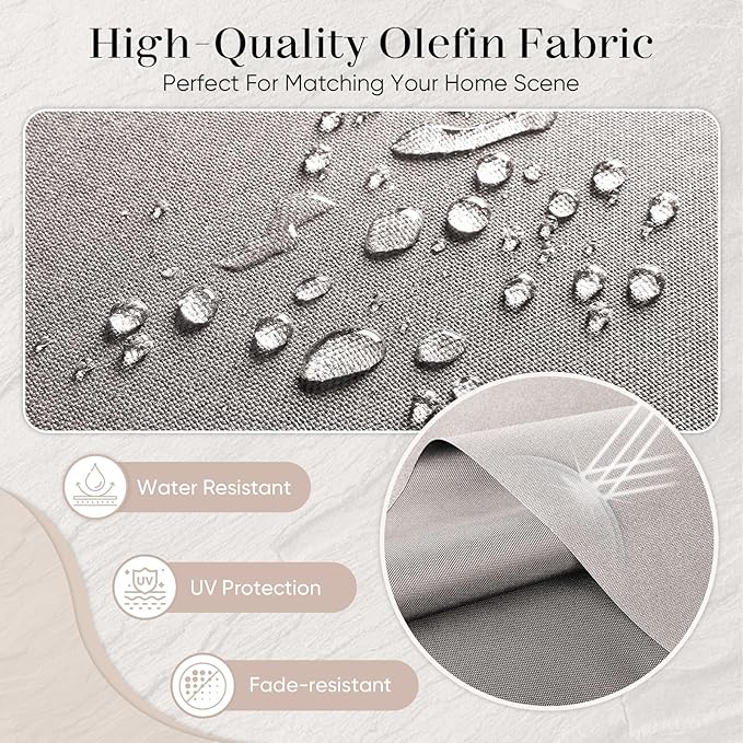 Luxury Outdoor Seat Cushion Set-22 x 24 x 6 Inch Outdoor Chair Cushions with Water Resistant & Removable Cover Outdoor Cushions for Patio Furniture Chair Sofa Couch