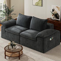 Buytime 76” Comfy Cloud Loveseat Sofa, Convertible Boneless Loveseats for Living Room, Wide 2-Seat Modern Modular Sectional Sofa with Deep Seat, Double-Layer Cloud Cushion and Headrest, Pebble Grey