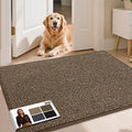 JSEI Dirt Trapper Door Mat 32"x48" Non-Slip Washable Entrance Mat, Dog Doormats, Absorbent & Fade-Resistant Floor Mats, Low Profile Welcome Mats for Entryway, Front Door, and Inside Entrance, Brwon