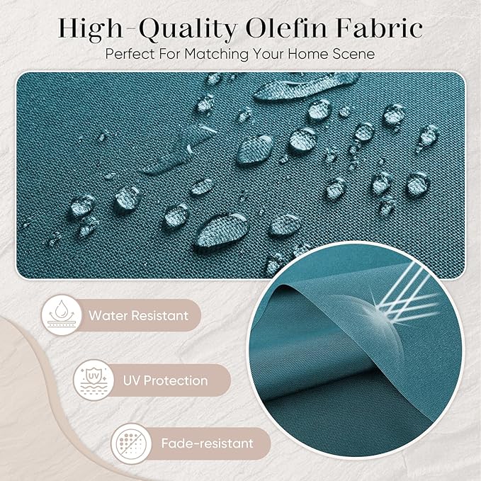 Luxury Outdoor Seat Cushion Set-24 x 24 x 6 Inch Outdoor Chair Cushions Set of 2 with Water Resistant & Removable Cover Outdoor Cushions for Patio Furniture Chair Sofa Couch