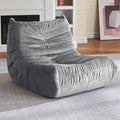 HABUTWAY Bean Bag Chair, Giant Bean Bag Chairs for Adults, Bean Bag Sofa with Filler Faux Fur, Memory Foam Bean Bag Couches Fireside Lazy Sofa for Living Room, Bedroom, Office (Light Grey)