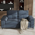 Upvilla 71.25" Modern Sofa Couch for Living Room, Deep Seat Sofas with 8”Cushion, Comfy 2-Seater Chenille Loveseat with Convertible Armrest, Removable Sofa Cover, High Leg(Blue)