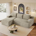 96" Sectional Couches for Living Room Cloud Couch Sofa with L-Shape Upholstered Boneless Couchs Modern Modular Sectional Couch with Chaise (Camel, 96" W+Left Facing Chaise+2Seaters)
