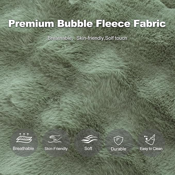 Gaint Bean Bag Chairs for Adults, Beanbag Lounge Filled with Memory Foam, Adjustable Angle, Velvet Fabric, with Detachable Footrest for Bedroom, Living Room and Nursery(Green)