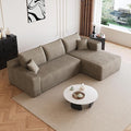 AUGOP 96" Sectional Couches for Living Room Modern Modular Sofa with L-Shape Couchs Upholstered Boneless Couch Deep Seat Sectional Couch with Chaise (Camel, 96" Right Facing Chaise+2Seaters)
