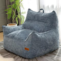 Giant Bean Bag Chair, Beanbag Chairs for Adults, Teens & Kids, Comfy Sofa Chair with Handle & Filling for Living Room, Reading & Gaming, Non-Slip(Bule-XL)