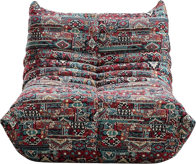 Bean Bag Chair - Corner Sofa, Fireside Chair Bean Bag Sofa Large Bean Bag Chair for Adults,Fireside Floor Couch for Living Room, Bedroom, Gaming & Office